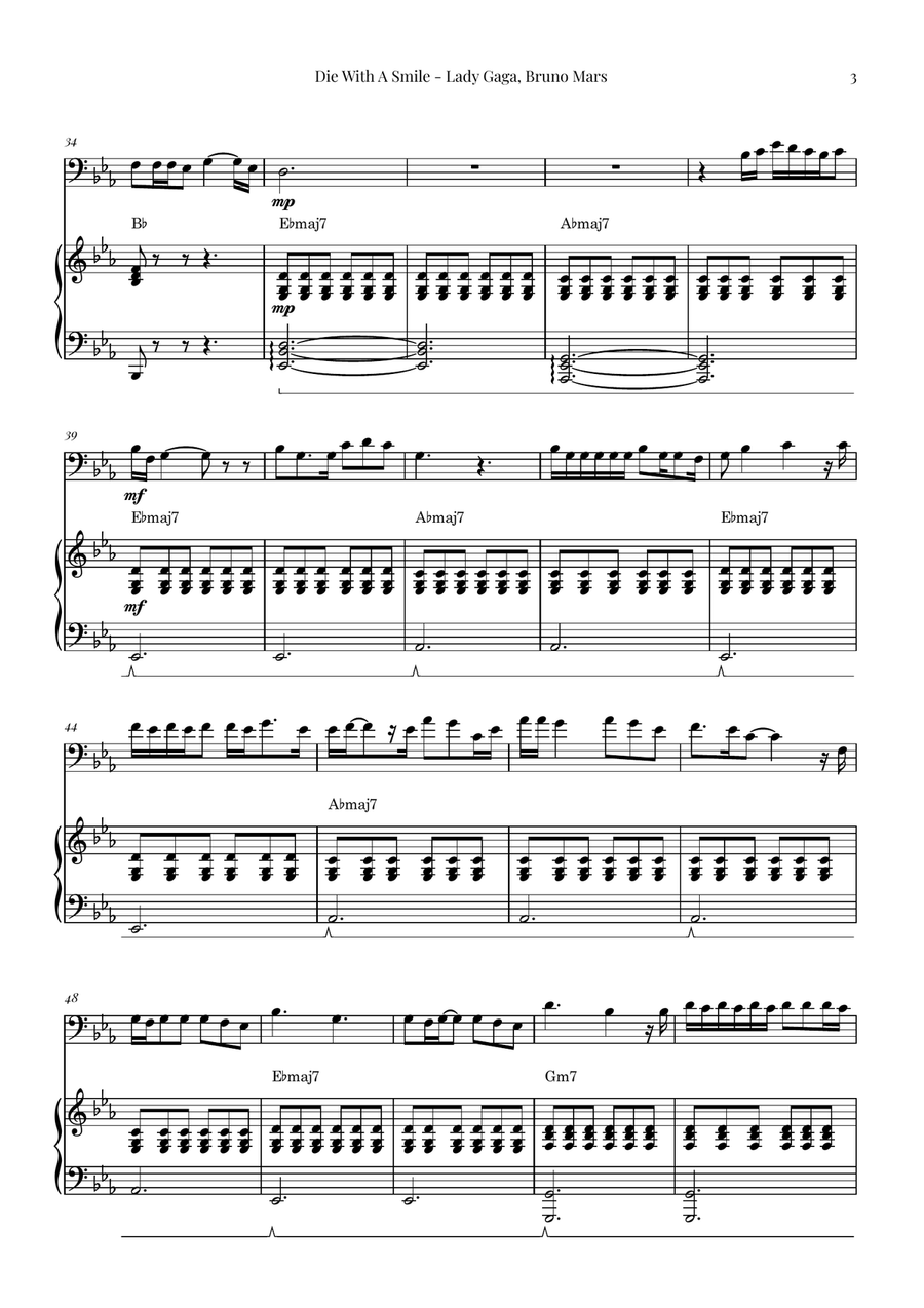 Die With A Smile Die With A Smile Chamber Music scores gallery preview page 3