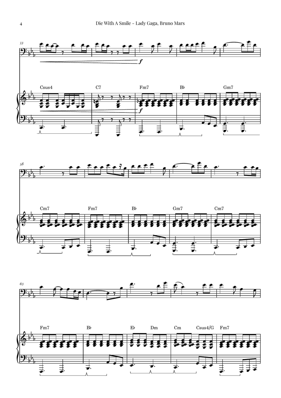 Die With A Smile Die With A Smile Chamber Music scores gallery preview page 4