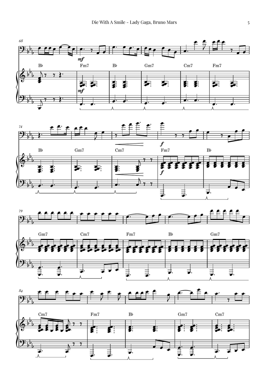 Die With A Smile Die With A Smile Chamber Music scores gallery preview page 5