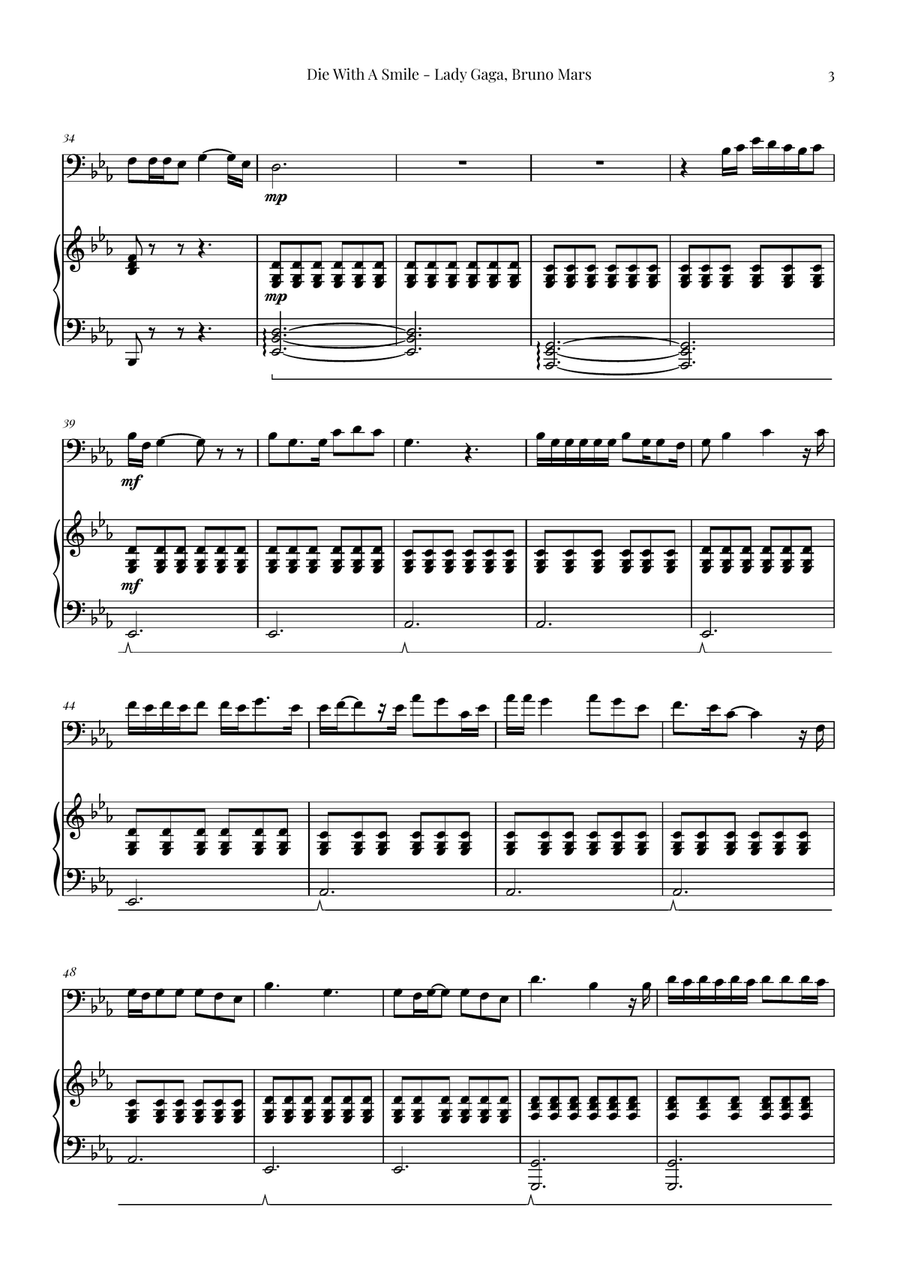 Die With A Smile Die With A Smile Chamber Music scores gallery preview page 3