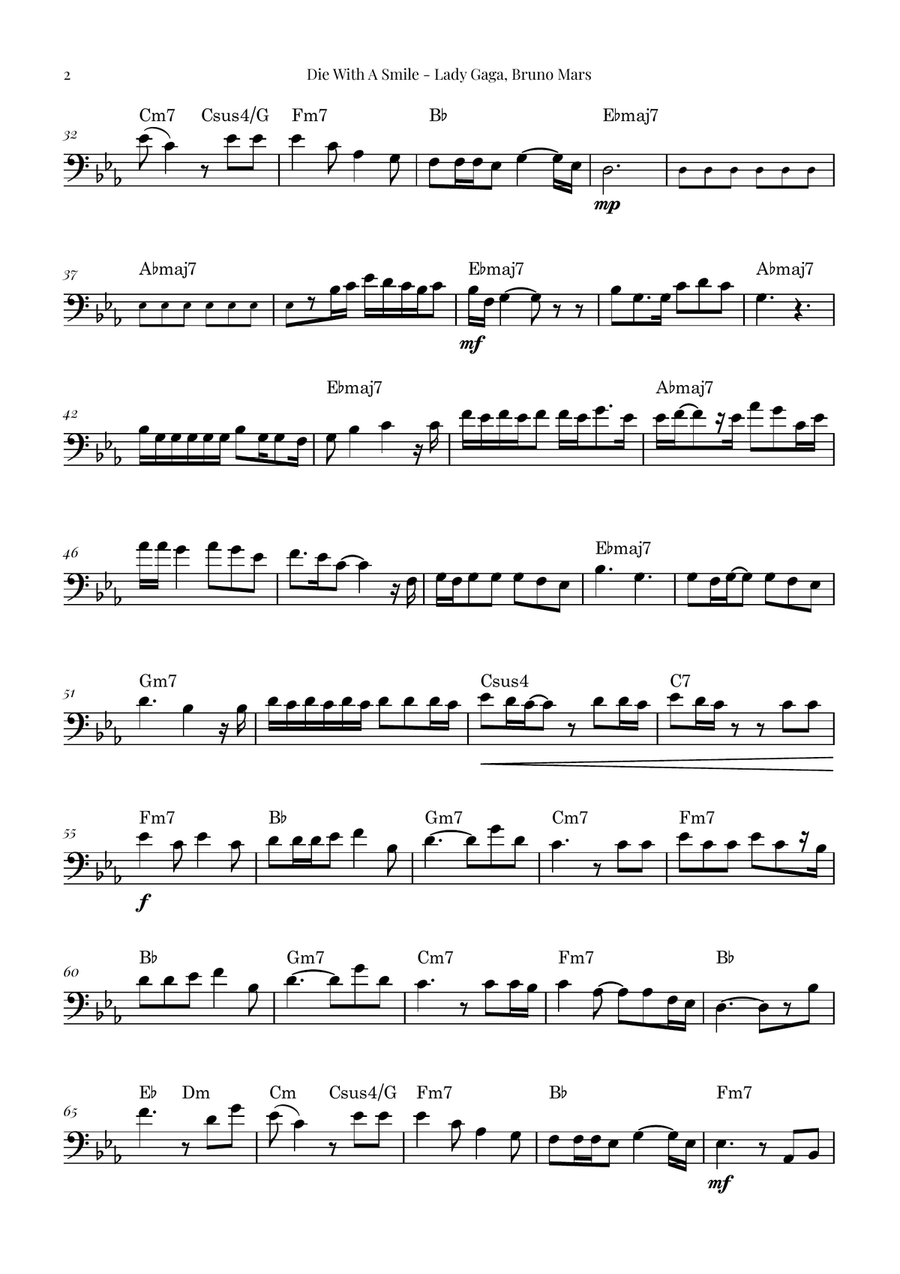 Die With A Smile Die With A Smile Chamber Music scores gallery preview page 2