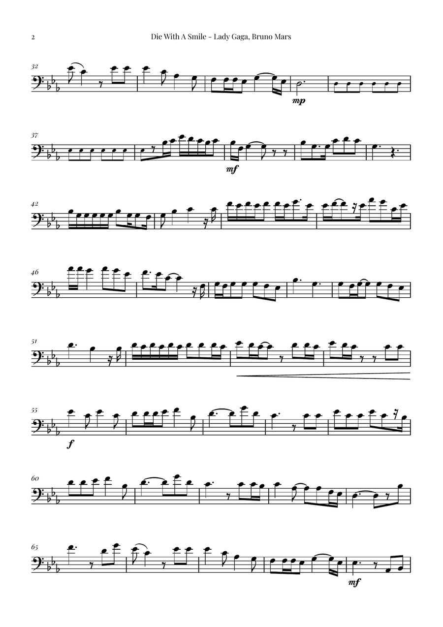 Die With A Smile Die With A Smile Chamber Music scores gallery preview page 2