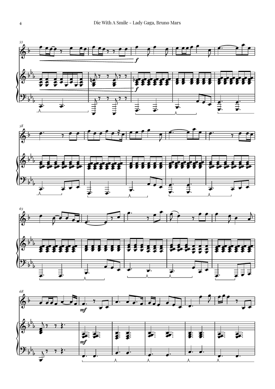 Die With A Smile Die With A Smile Chamber Music scores gallery preview page 4