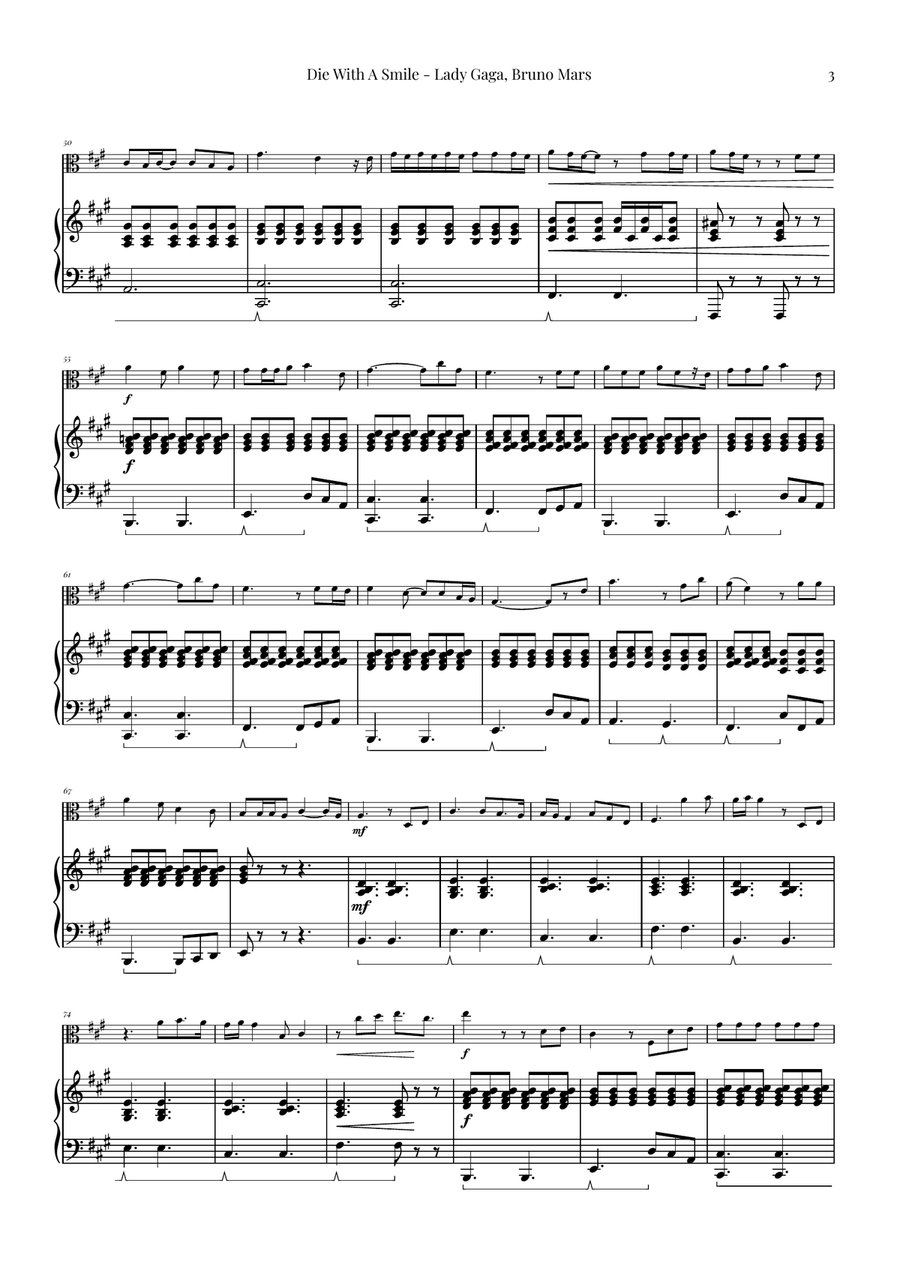 Die With A Smile Die With A Smile Chamber Music scores gallery preview page 3