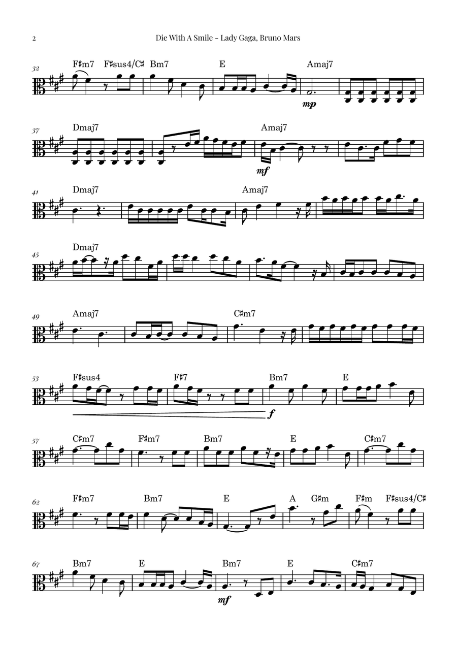 Die With A Smile Die With A Smile Chamber Music scores gallery preview page 2