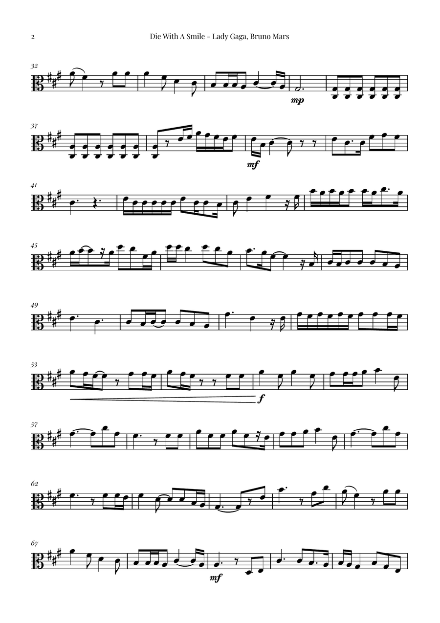 Die With A Smile Die With A Smile Chamber Music scores gallery preview page 2