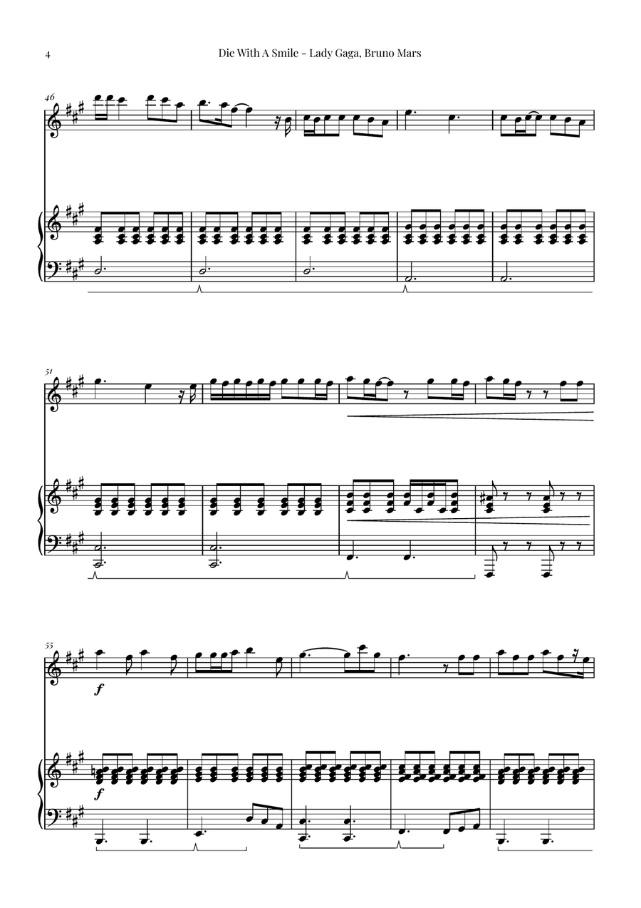 Die With A Smile Die With A Smile Chamber Music scores gallery preview page 4