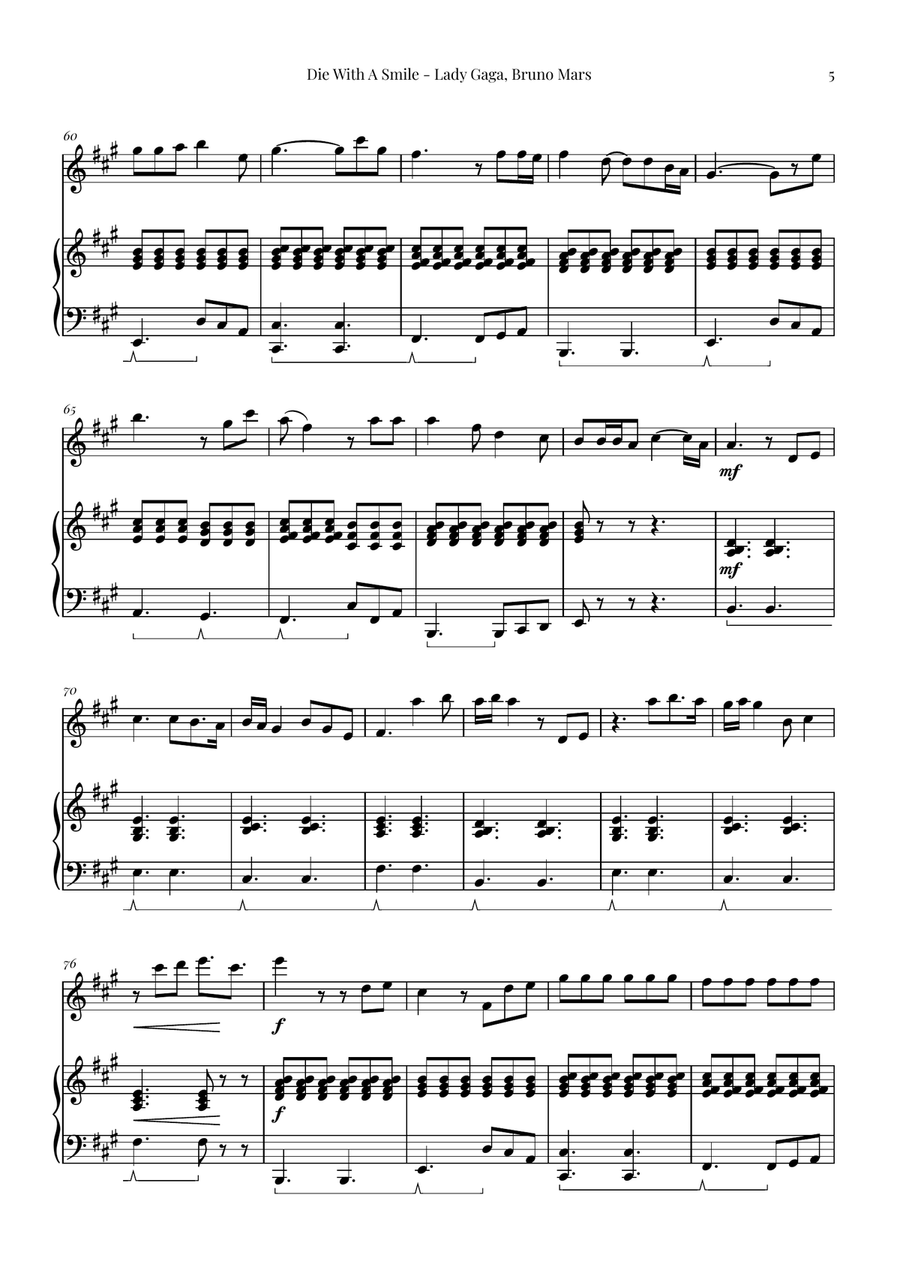Die With A Smile Die With A Smile Chamber Music scores gallery preview page 5