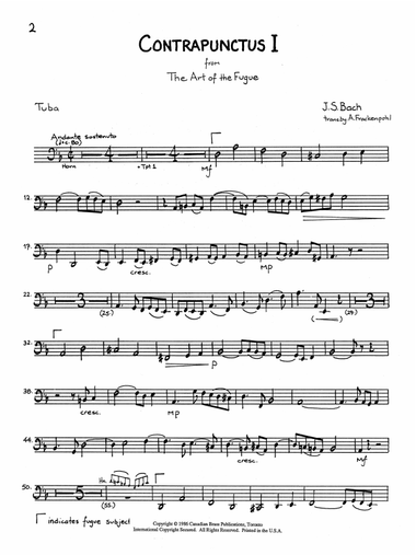 The Art of the Fugue Suite - Tuba