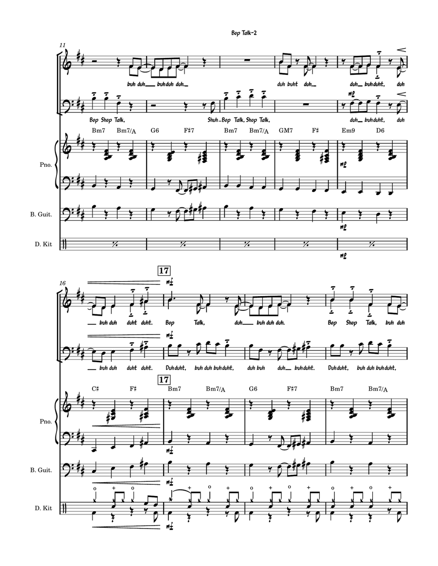 Bop Talk for SAB Voices Bop Talk for SAB Voices 3-Part scores gallery preview page 2