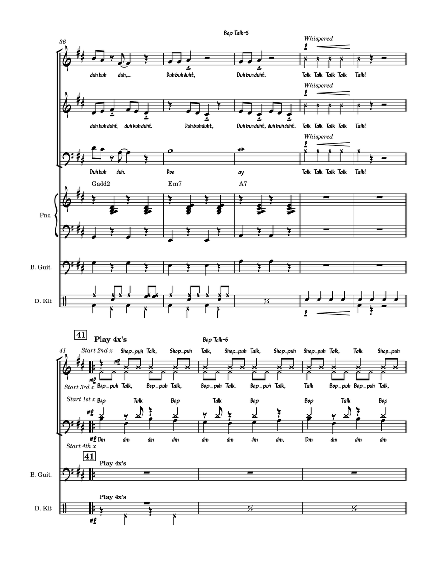 Bop Talk for SAB Voices Bop Talk for SAB Voices 3-Part scores gallery preview page 5