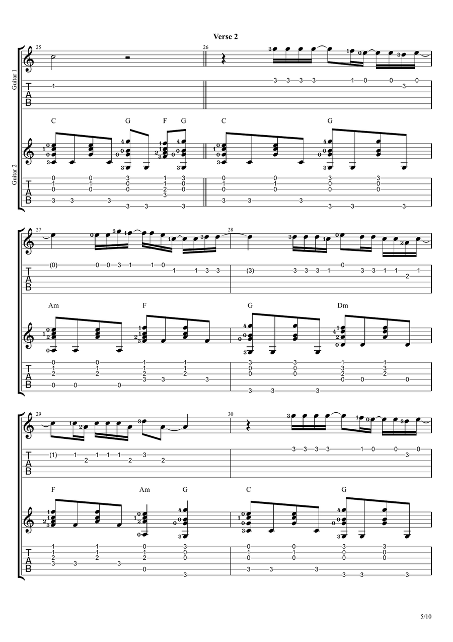 Forever Young Forever Young Acoustic Guitar scores gallery preview page 5
