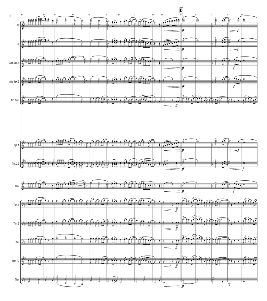 Carolina In My Mind Marching Band scores gallery preview page 4