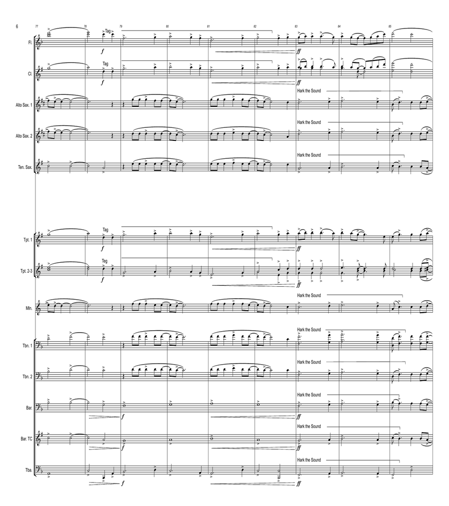 Carolina In My Mind Marching Band scores gallery preview page 6
