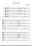 Deck The Halls for String Quartet. Score and parts included.