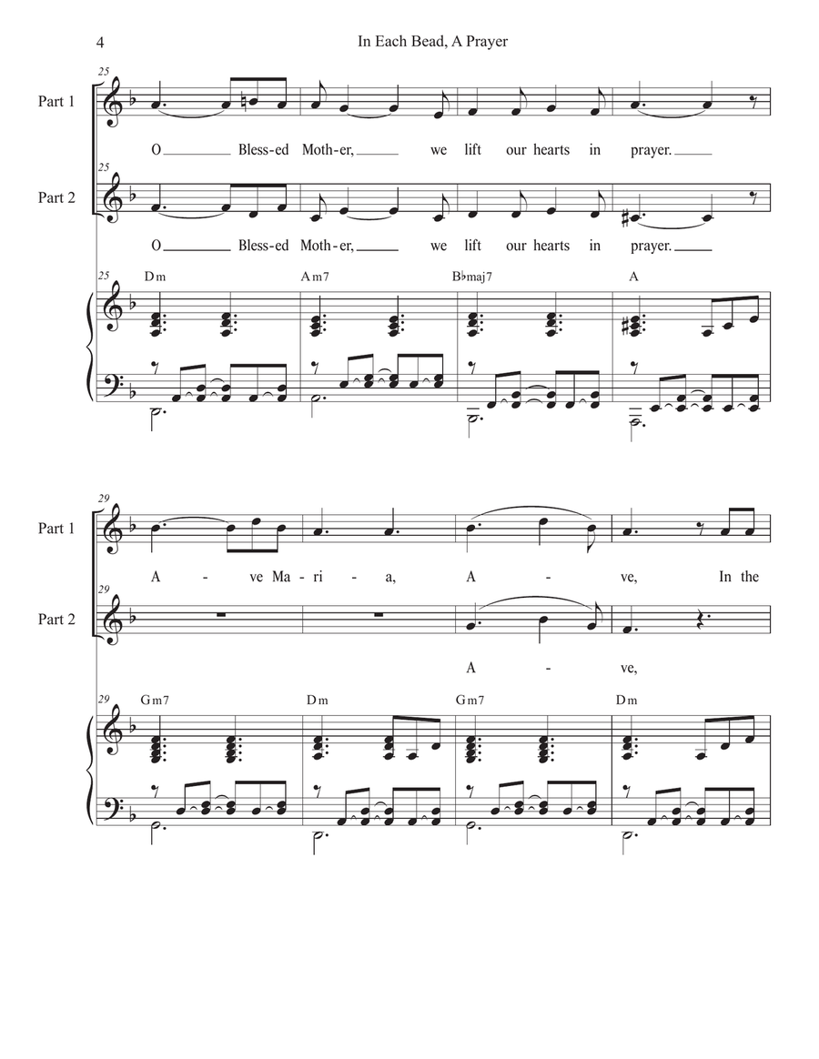 In Each Bead, A Prayer (2-part choir) 2-Part scores gallery preview page 4