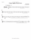 Come Again, Sweet Love - F Horn