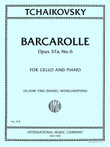 Barcarolle, Opus 37a, No. 6, for Cello and Piano