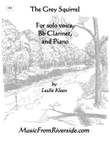 The Grey Squirrel for solo, Bb Clarinet and Piano