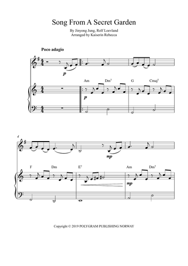 Song From A Secret Garden (Korean Version)