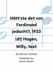 Hätt'ste det von Ferdinand jedacht?, 1933 (dt) mini preview