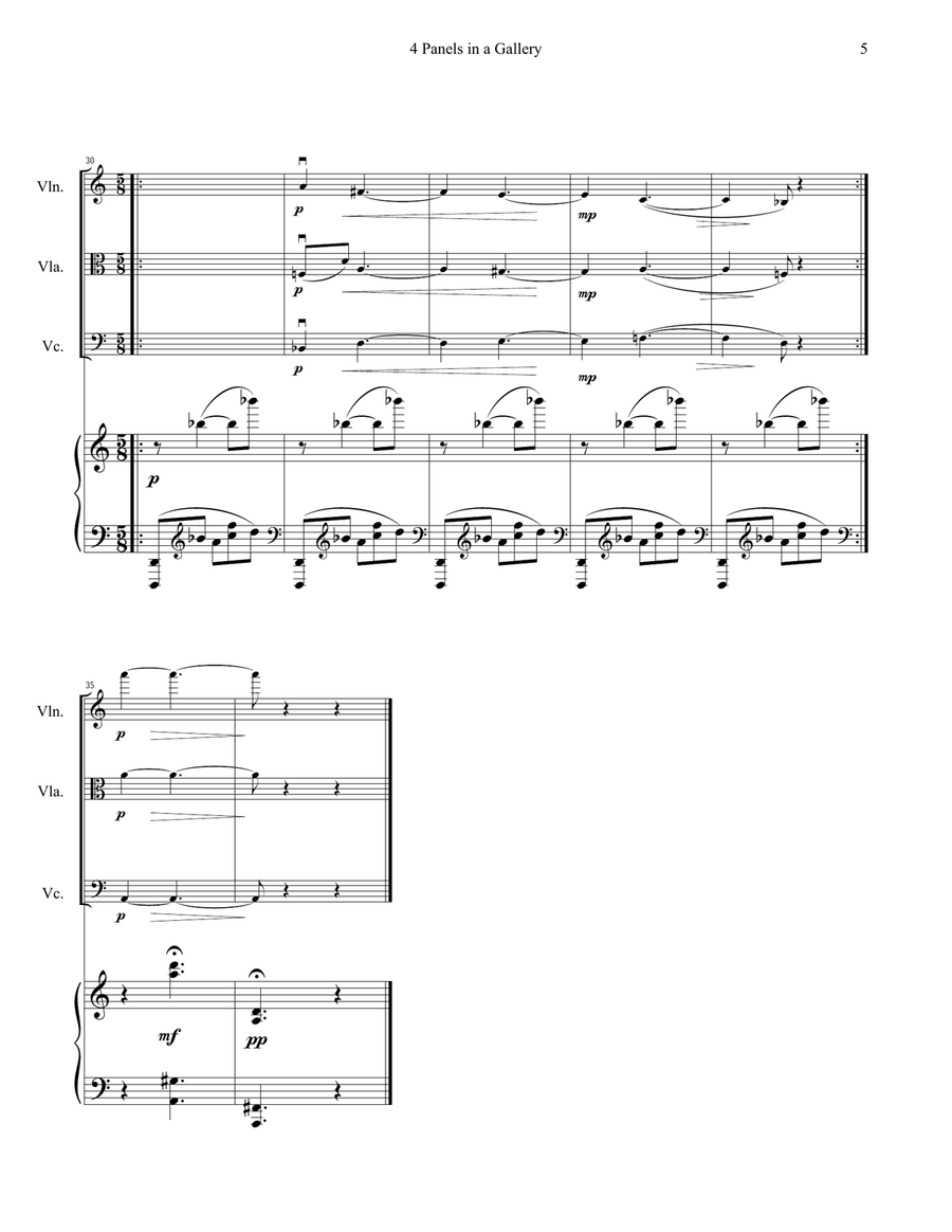 Four Panels in a Gallery Piano Quartet scores gallery preview page 4