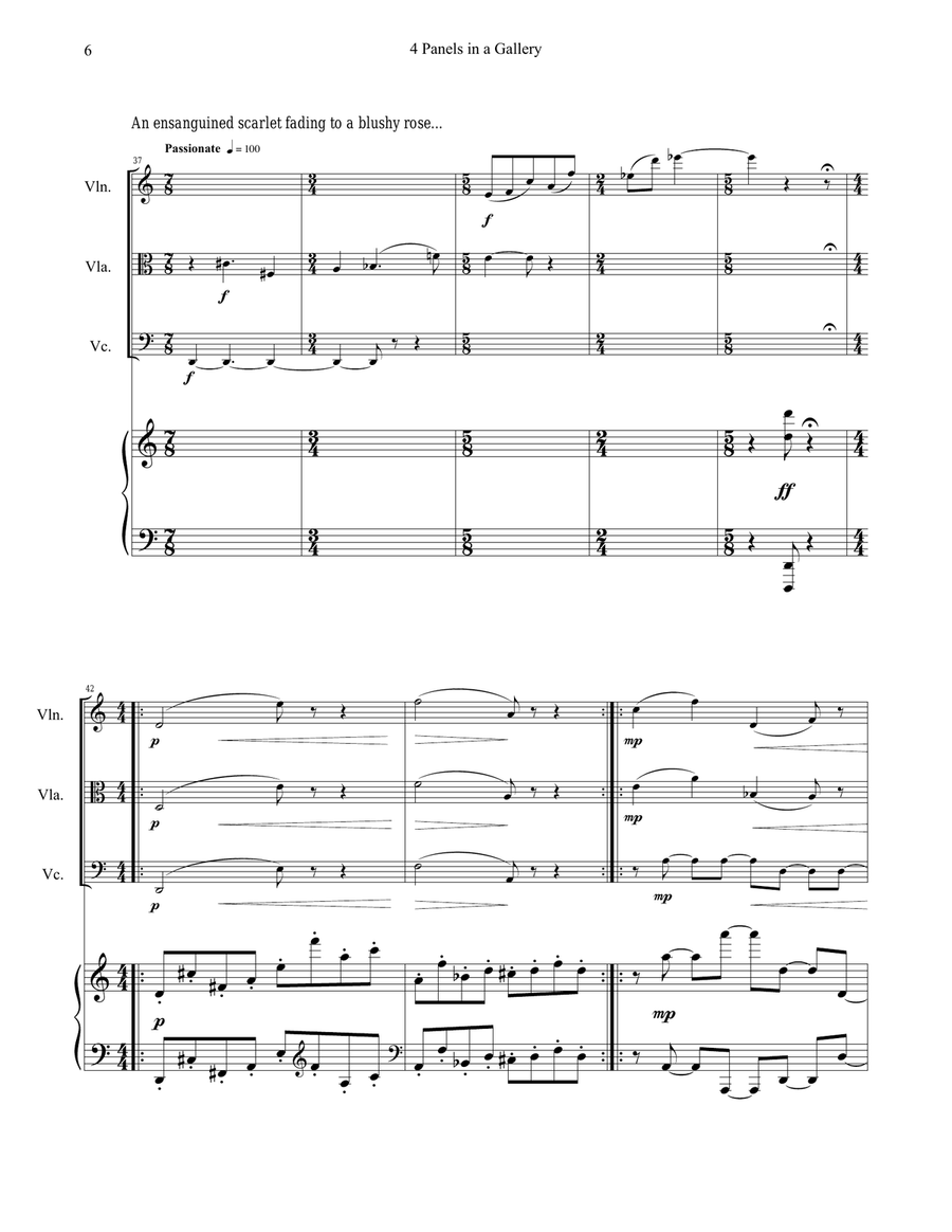 Four Panels in a Gallery Piano Quartet scores gallery preview page 5