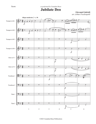 Jubilate Deo - Full Score