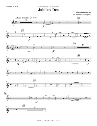 Jubilate Deo - Bb Trumpet 3