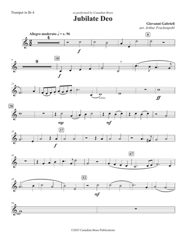 Jubilate Deo - Bb Trumpet 4