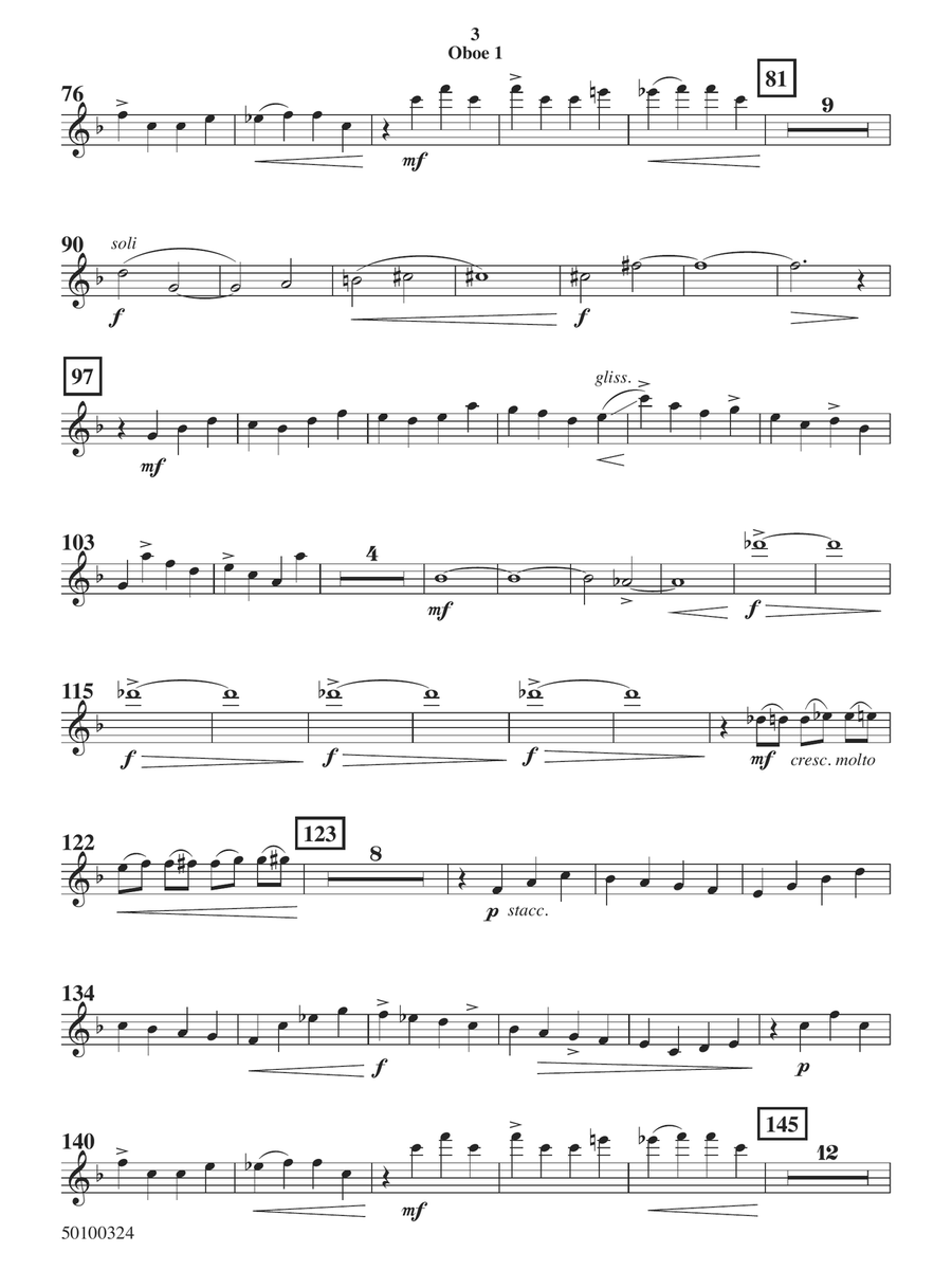 Interstate 90 - Oboe 1 Concert Band - Digital Sheet Music page 2