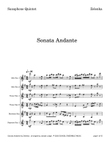 Sonata Andante by Zelenka for Saxophone Quintet in Schools