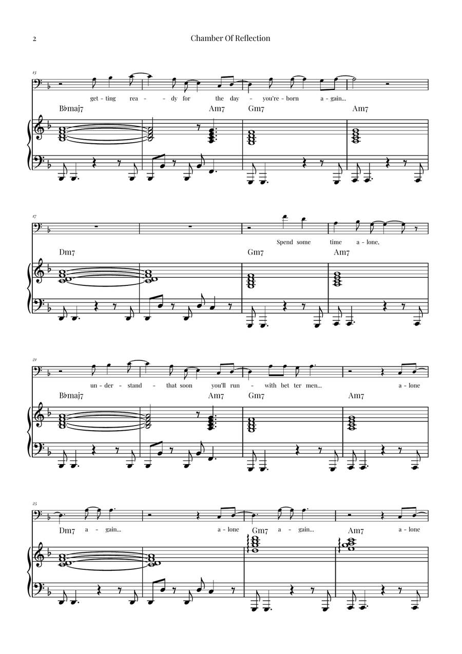 Chamber Of Reflection Chamber Of Reflection Piano scores gallery preview page 2