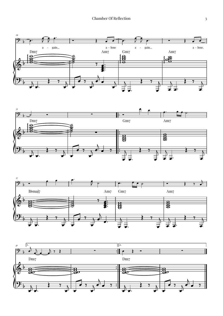 Chamber Of Reflection Chamber Of Reflection Piano scores gallery preview page 3