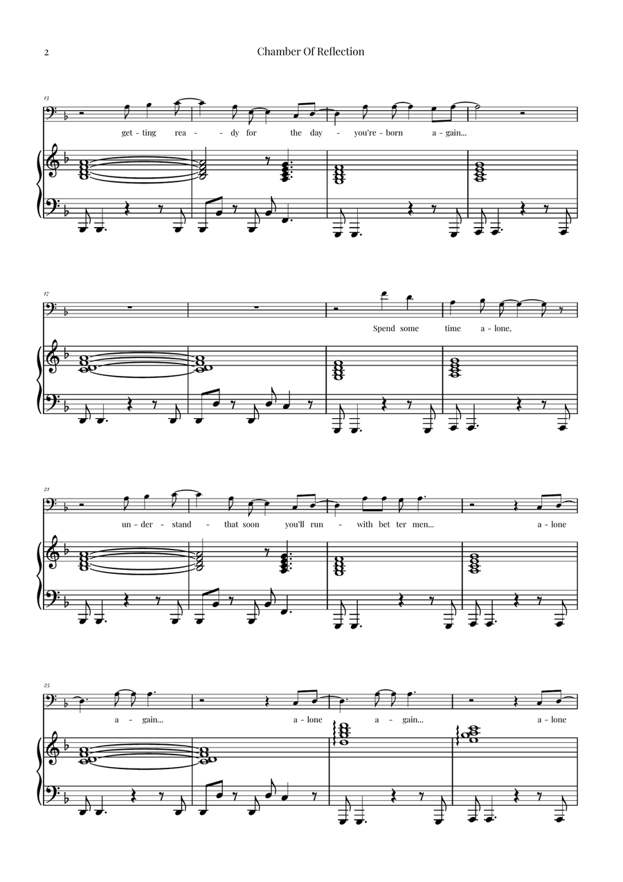 Chamber Of Reflection Chamber Of Reflection Piano scores gallery preview page 2