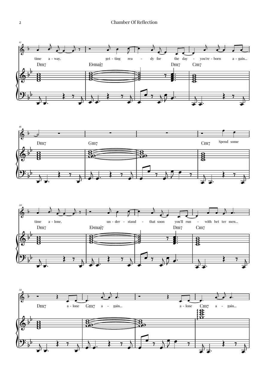 Chamber Of Reflection Chamber Of Reflection Piano scores gallery preview page 2