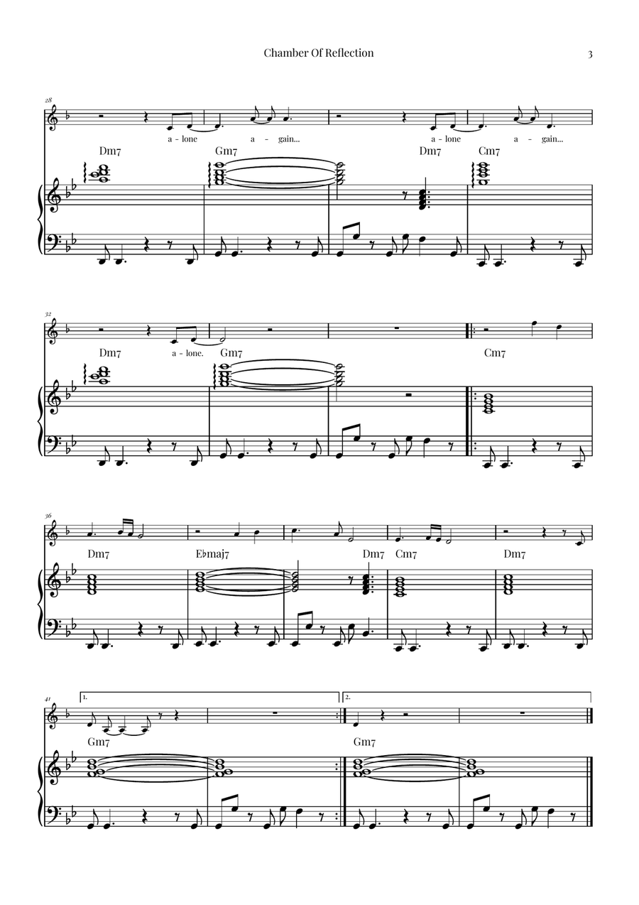 Chamber Of Reflection Chamber Of Reflection Piano scores gallery preview page 3