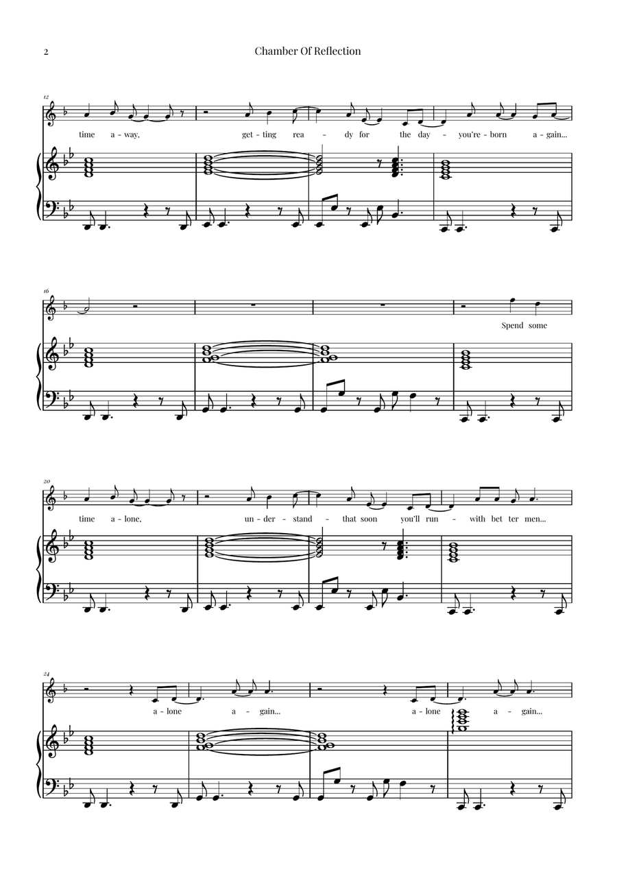 Chamber Of Reflection Chamber Of Reflection Piano scores gallery preview page 2