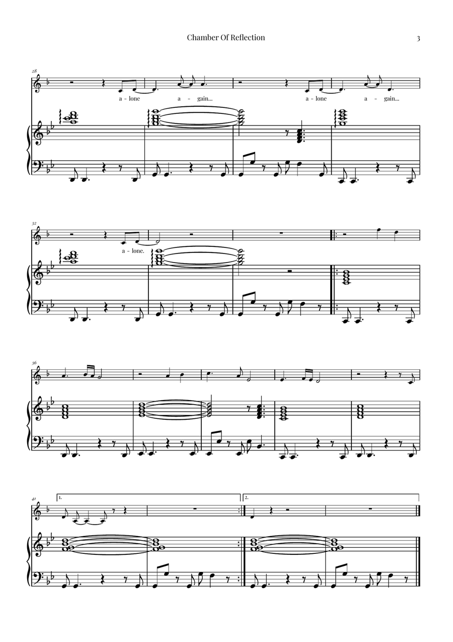 Chamber Of Reflection Chamber Of Reflection Piano scores gallery preview page 3