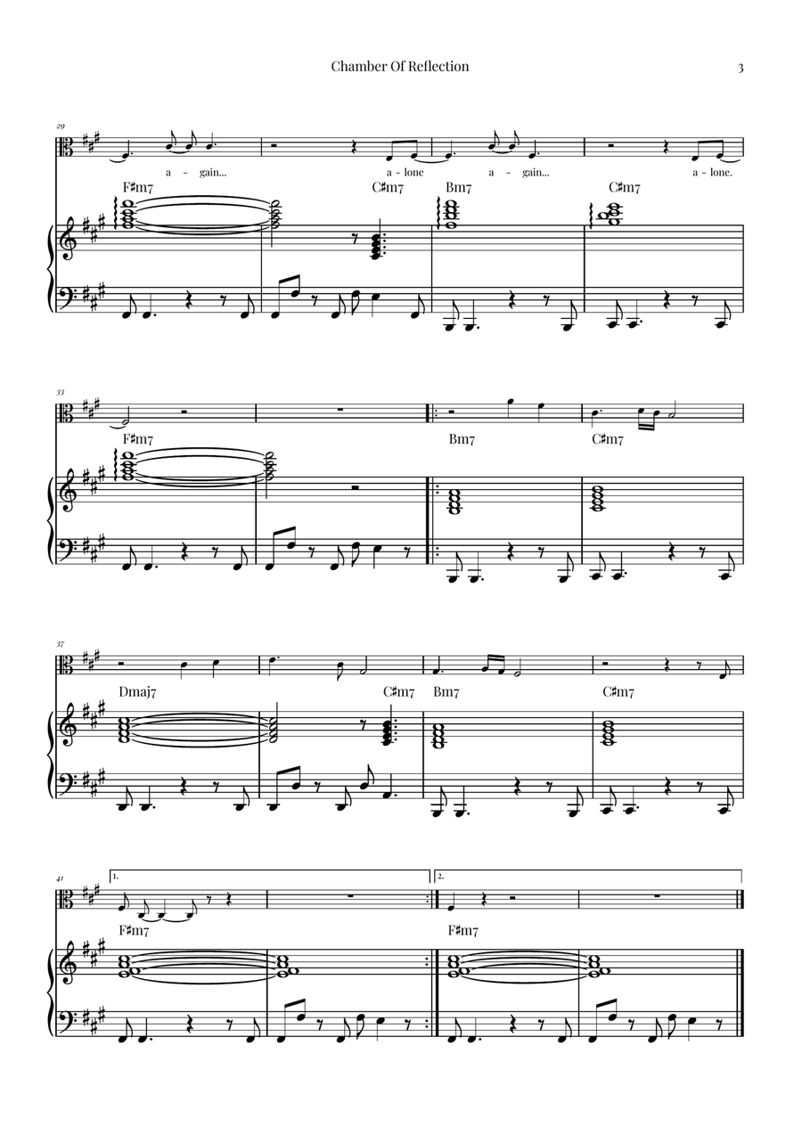 Chamber Of Reflection Viola scores gallery preview page 3