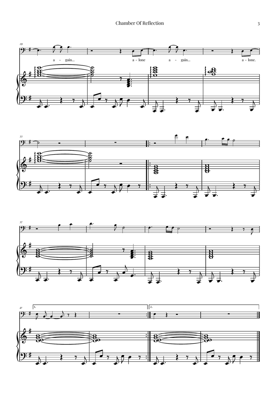 Chamber Of Reflection Chamber Of Reflection Piano scores gallery preview page 3