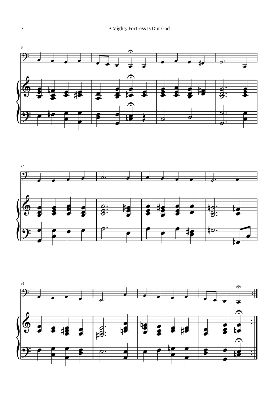 A Mighty Fortress Is Our God Piano scores gallery preview page 2