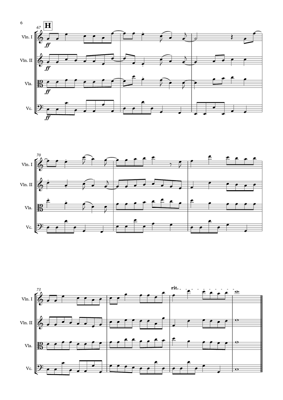 Here Comes Pippi Longstocking String Quartet scores gallery preview page 6