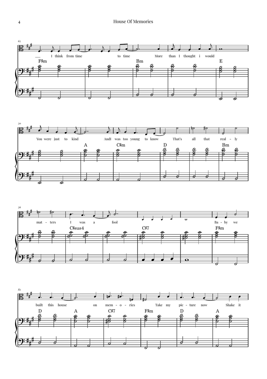 House Of Memories Viola scores gallery preview page 4
