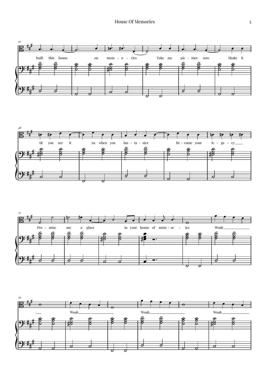 House Of Memories Viola scores gallery preview page 3