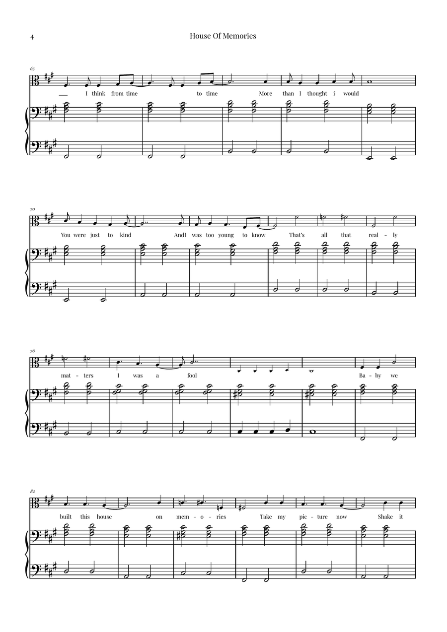 House Of Memories Viola scores gallery preview page 4