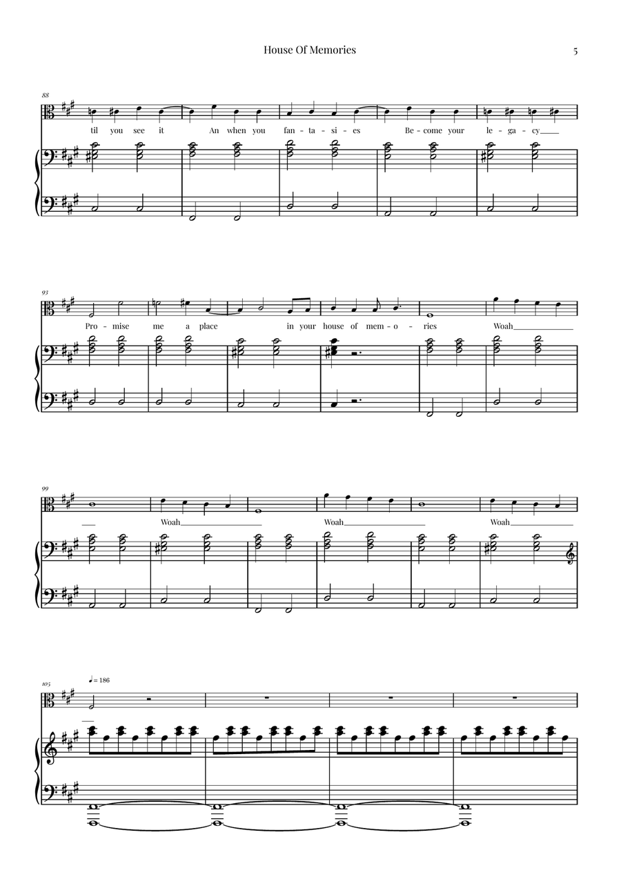 House Of Memories Viola scores gallery preview page 5