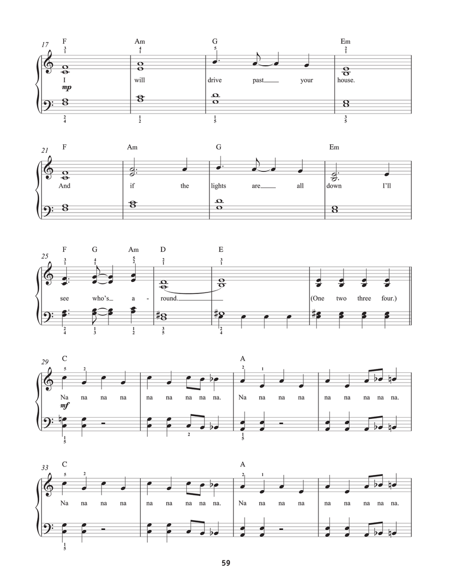 One Way Or Another (Teenage Kicks) by One Direction Easy Piano - Digital Sheet Music page 2