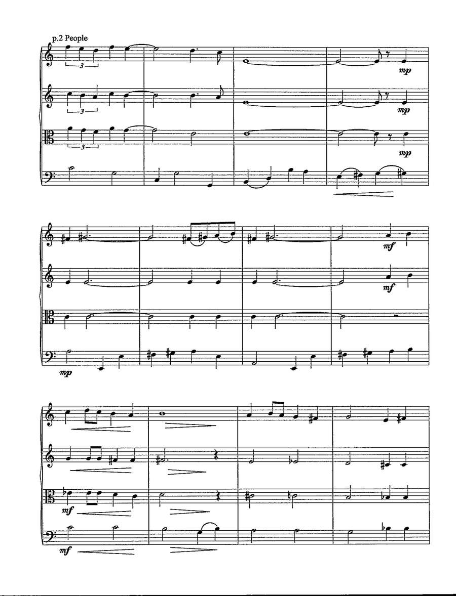 People People String Quartet scores gallery preview page 3