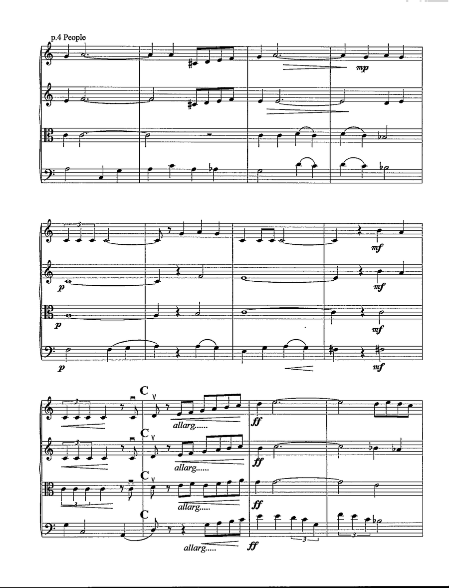 People People String Quartet scores gallery preview page 5